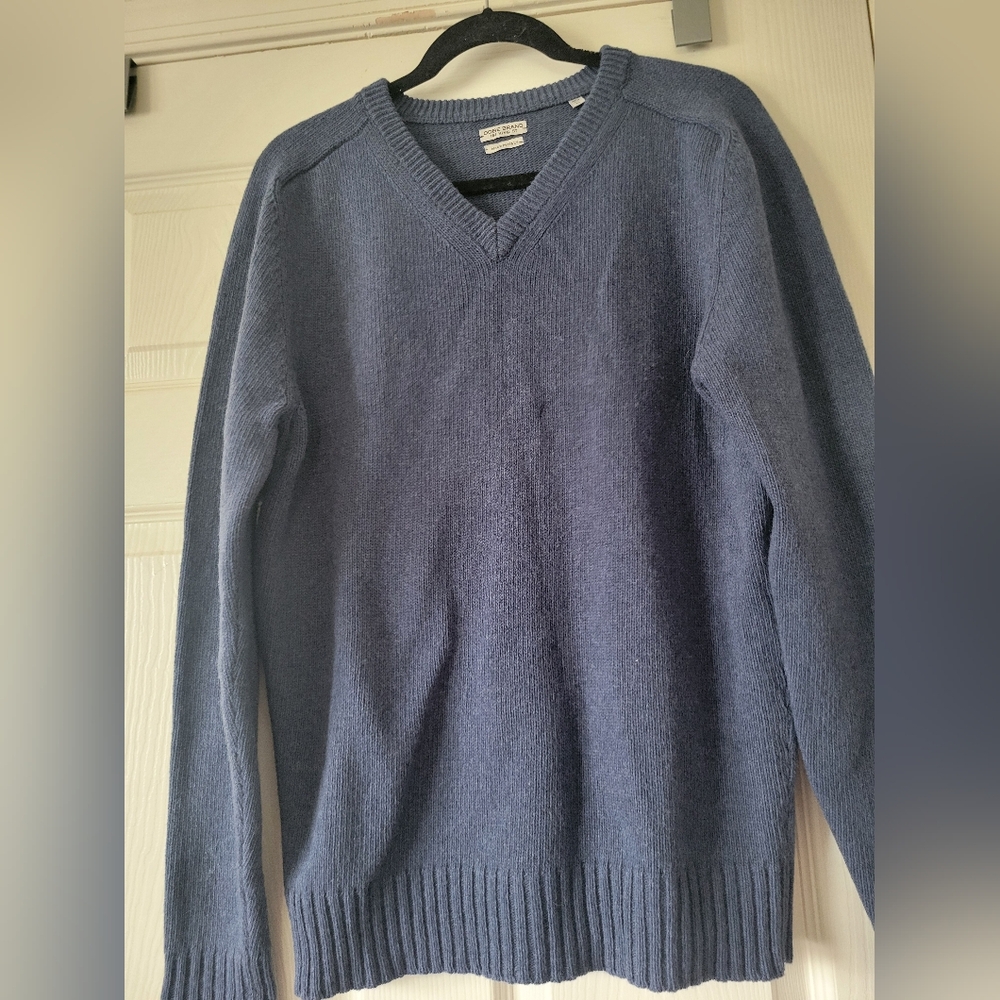 Oobe Brand Mens Merino Wool Blend V Neck Pullover Sweater XL